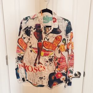 Desigual Printed Colorful Top